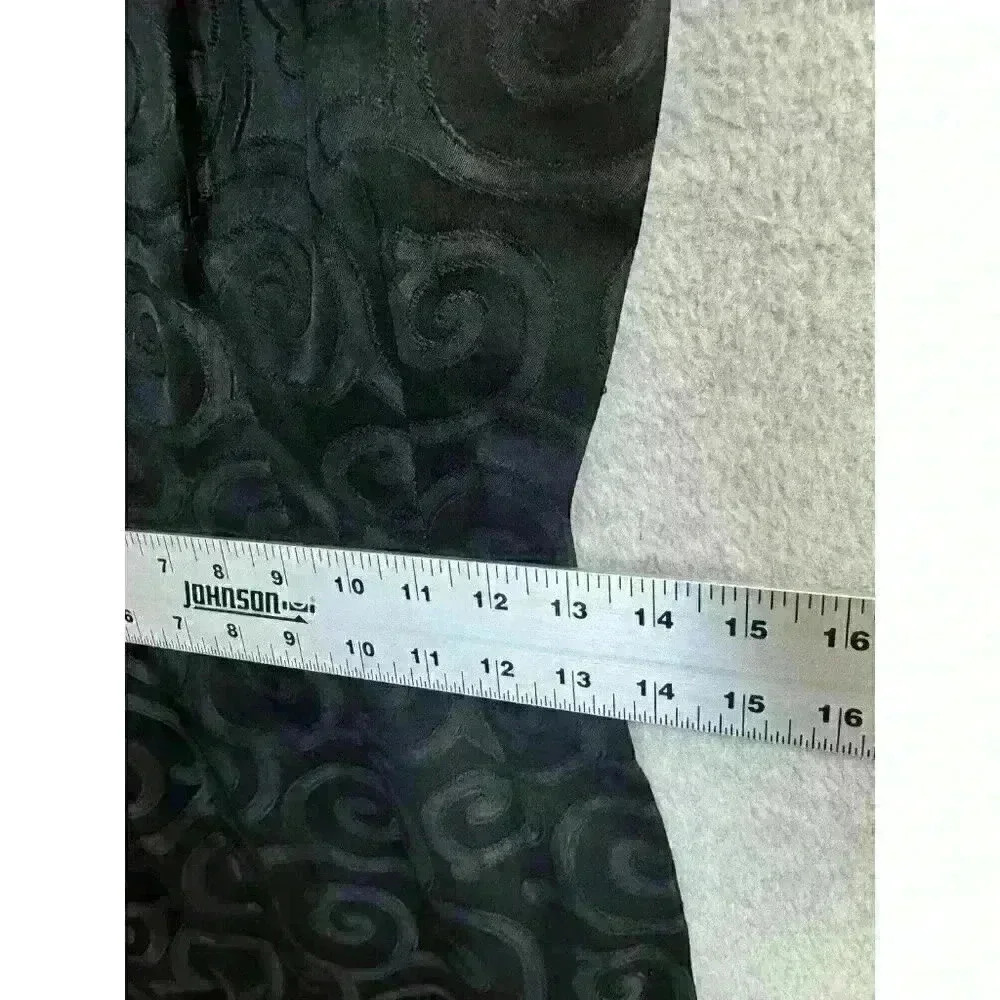VTG 90s Jacquard Little Black Mini Dress Arrested Jonathan Martin Sz 3/4 80s EUC - Picture 8 of 15